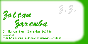 zoltan zaremba business card